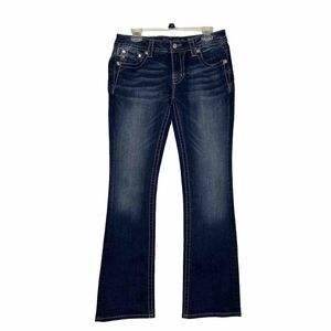 Miss Me Bootcut Jeans Cross Pocket Signature Boot Tall Inseam 34 - Size 30